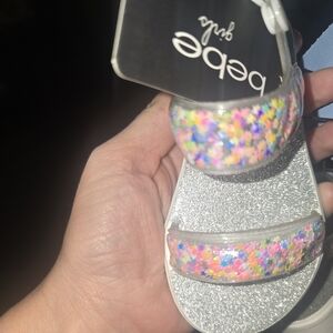 Bebe Kids' Starry Glitter Sandals - Multicolor